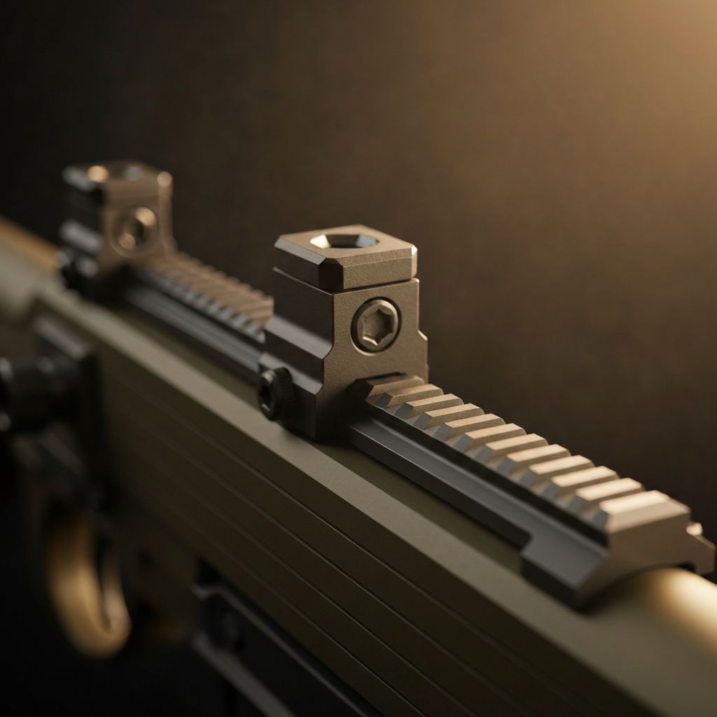 Scope mount on rifle rail